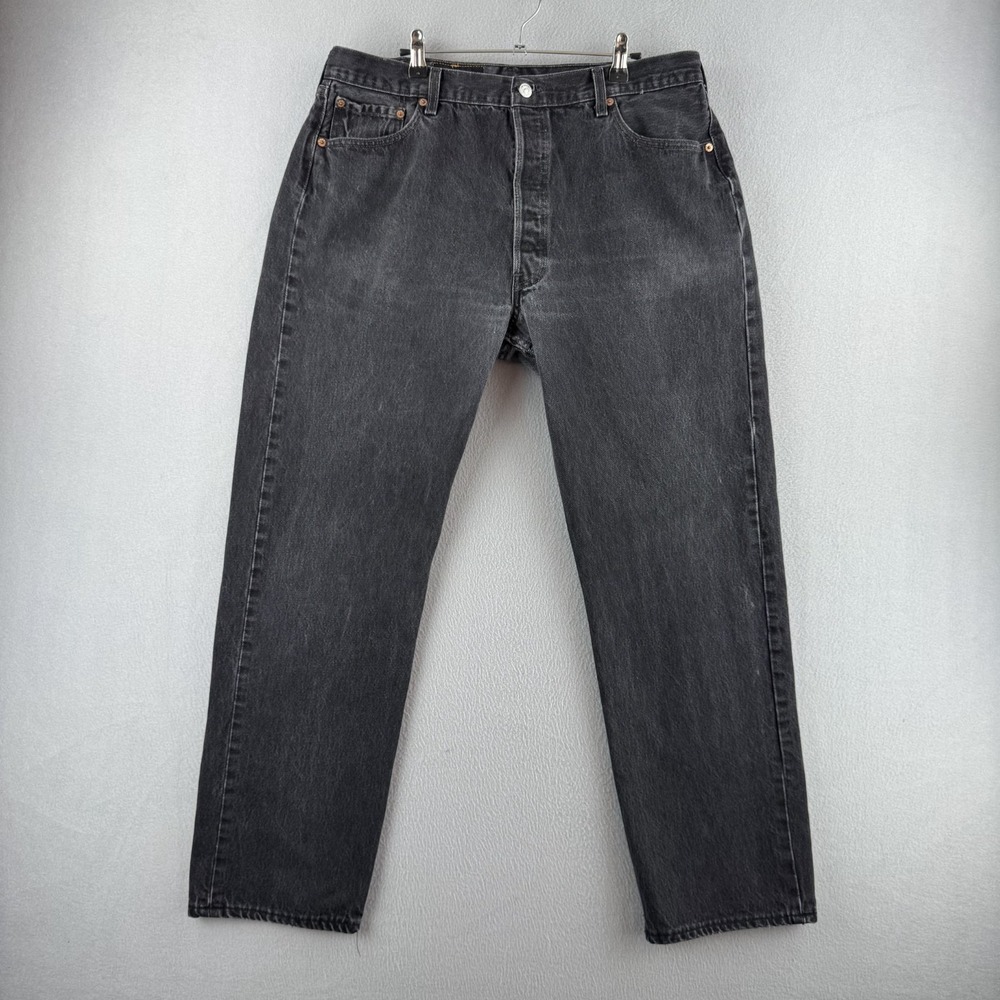 Vintage Levis Jeans Mens 40 (Fits 36x31) Black 501 Straight 90s Made in USA